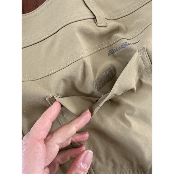 Eddie Bauer Pants Mens T44x34 Beige Cargo First Ascent Zip Pockets Stretch Nylon - Picture 11 of 15